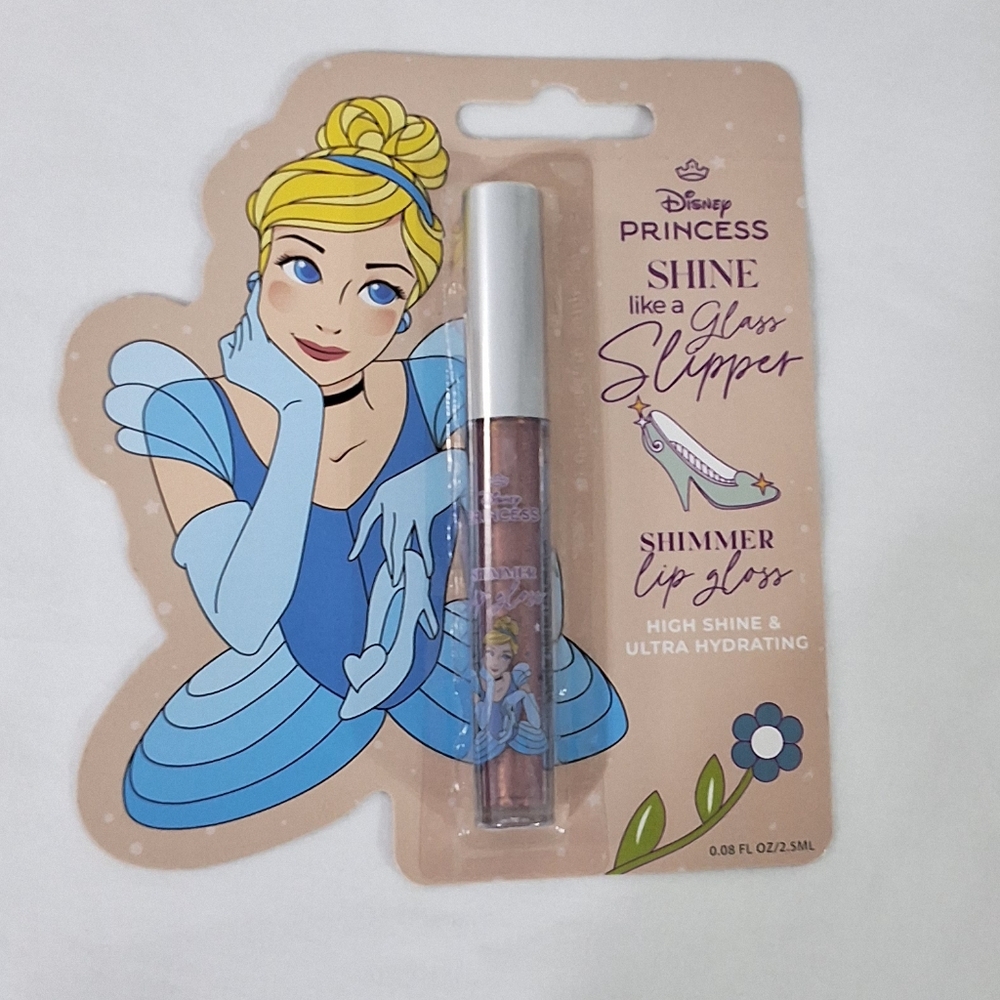 Disney Princess Cinderella Shine Like A Gloss Slipper Shimmer Lip Gloss, NEW